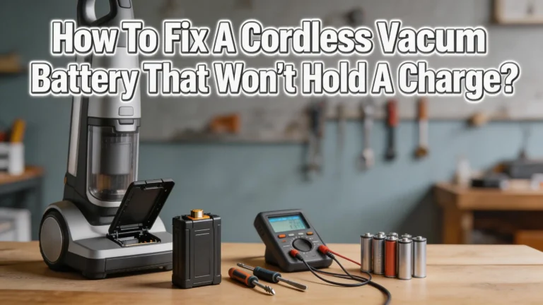 How To Fix A Cordless Vacuum Battery That Won’t Hold A Charge?