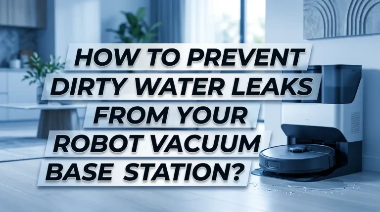 How to Prevent Dirty Water Leaks From Your Robot Vacuum Base Station?