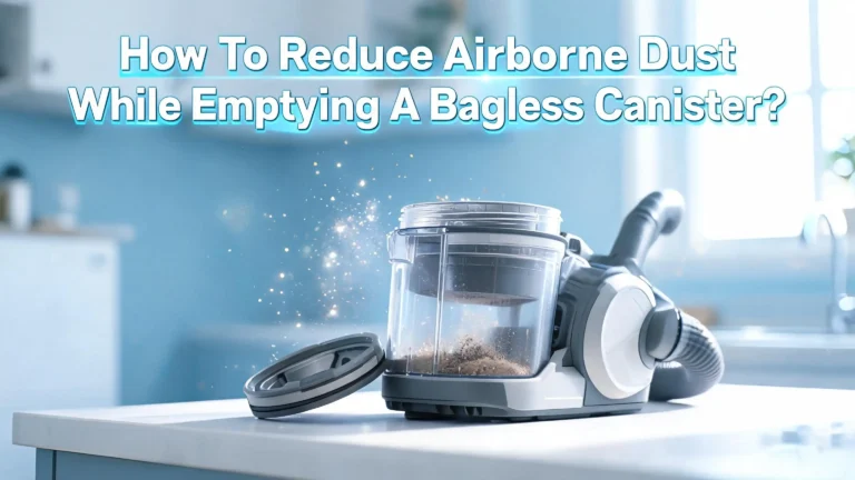 How to Reduce Airborne Dust While Emptying a Bagless Canister?