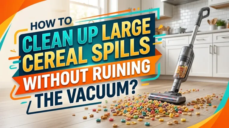 How To Clean Up Large Cereal Spills Without Ruining The Vacuum?
