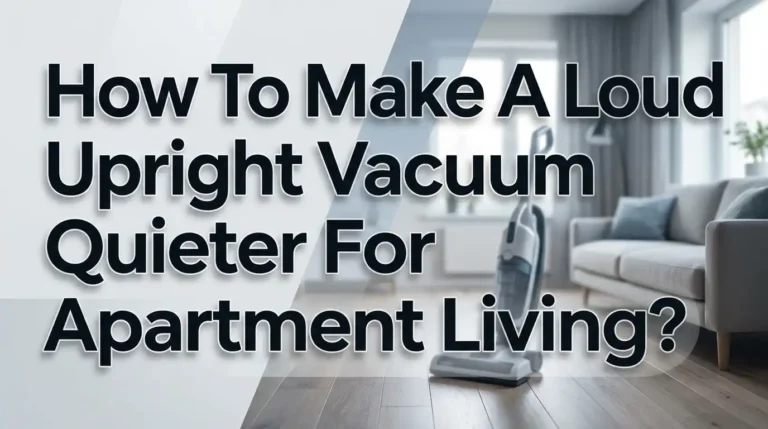 How To Make A Loud Upright Vacuum Quieter For Apartment Living?
