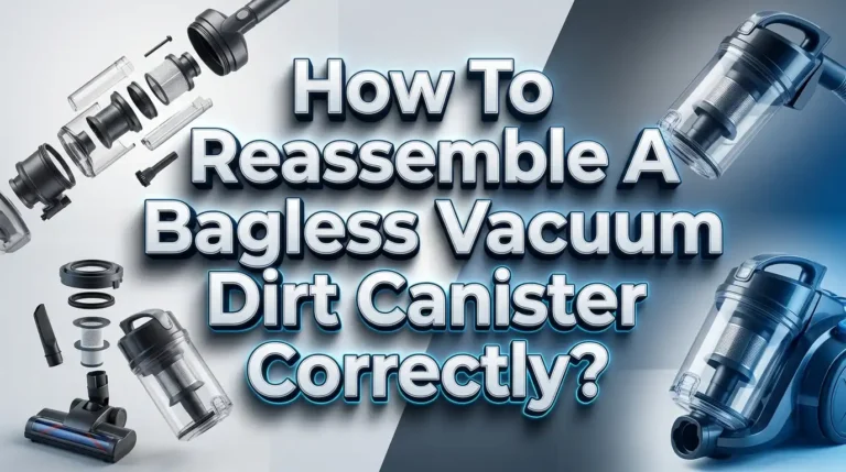 How To Reassemble A Bagless Vacuum Dirt Canister Correctly?