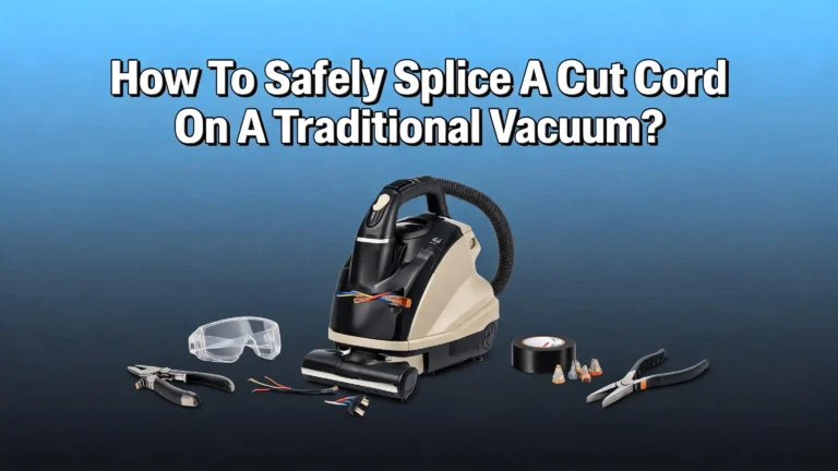 How To Safely Splice A Cut Cord On A Traditional Vacuum Cleaner?
