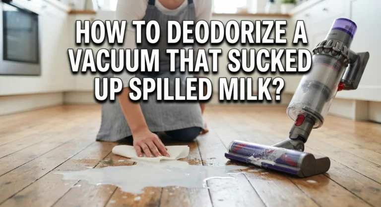 How To Deodorize A Vacuum That Sucked Up Spilled Milk?